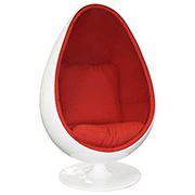 Egg Style Chair красная ткань